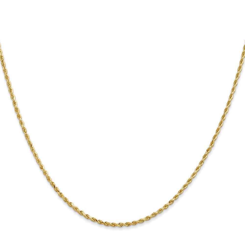 14K 1.3mm Diamond-Cut Rope Chain