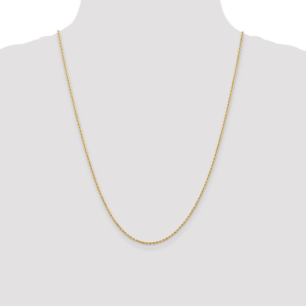 14K 1.3mm Diamond-Cut Rope Chain