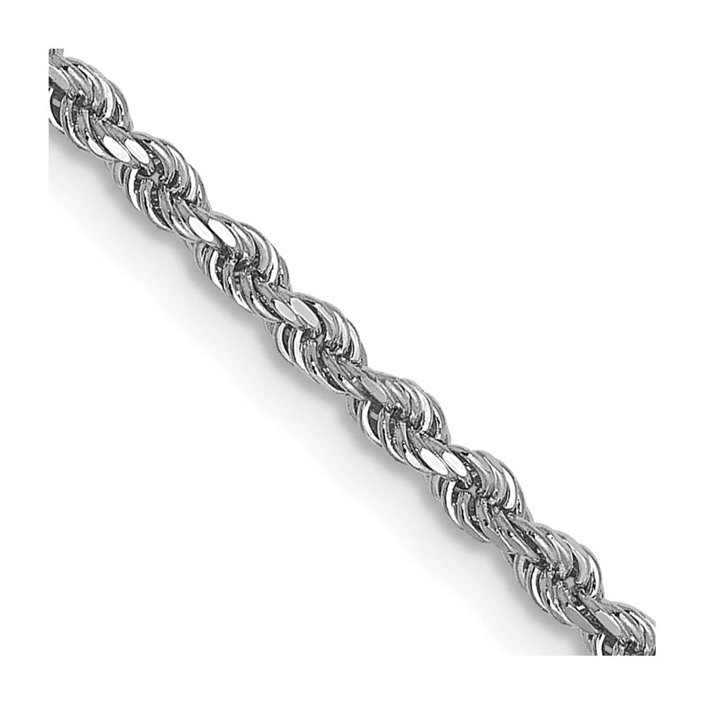 14K White Gold 1.75mm Diamond-Cut Rope Chain