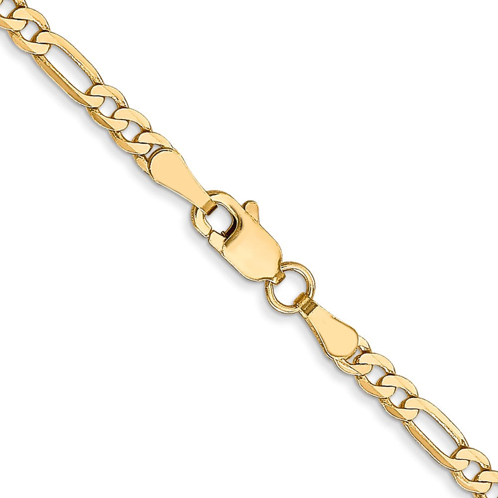 14K 2.75mm Flat Figaro Chain