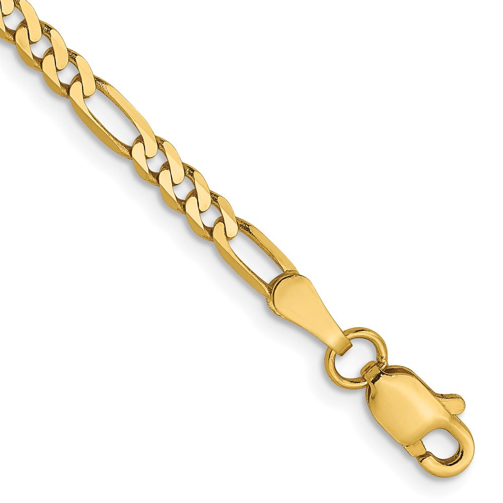 14K 2.75mm Flat Figaro Chain