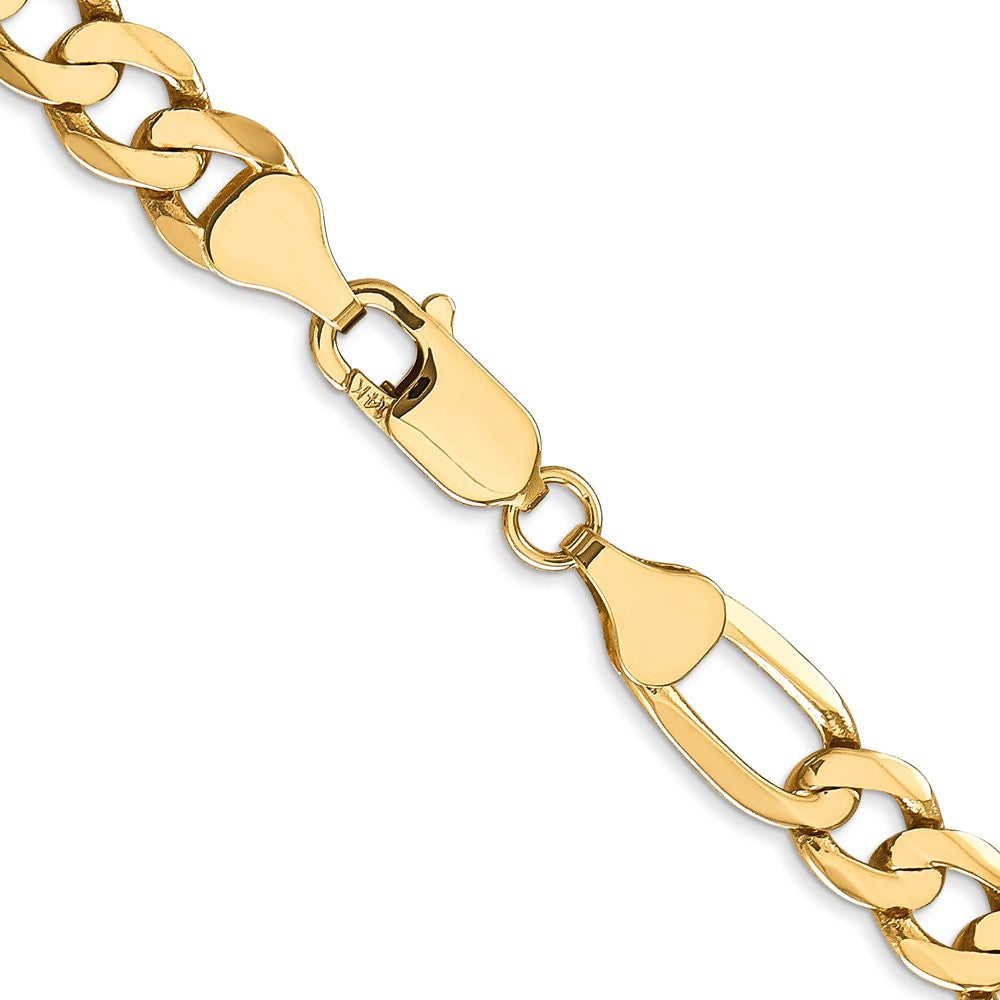 14K 7mm Flat Figaro Chain