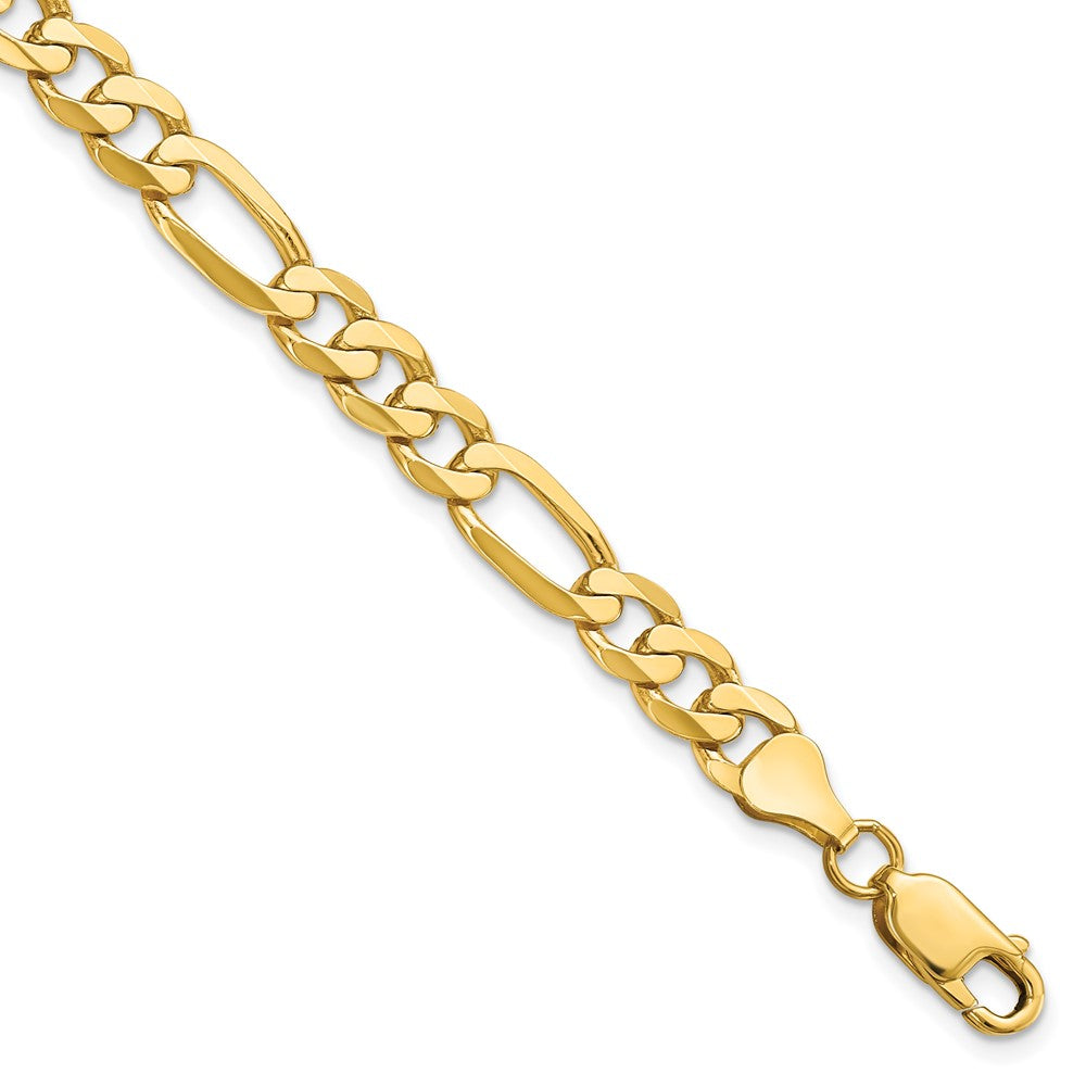 14K 7mm Flat Figaro Chain