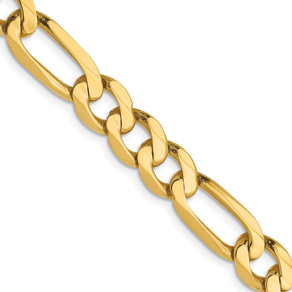 14K 7mm Flat Figaro Chain