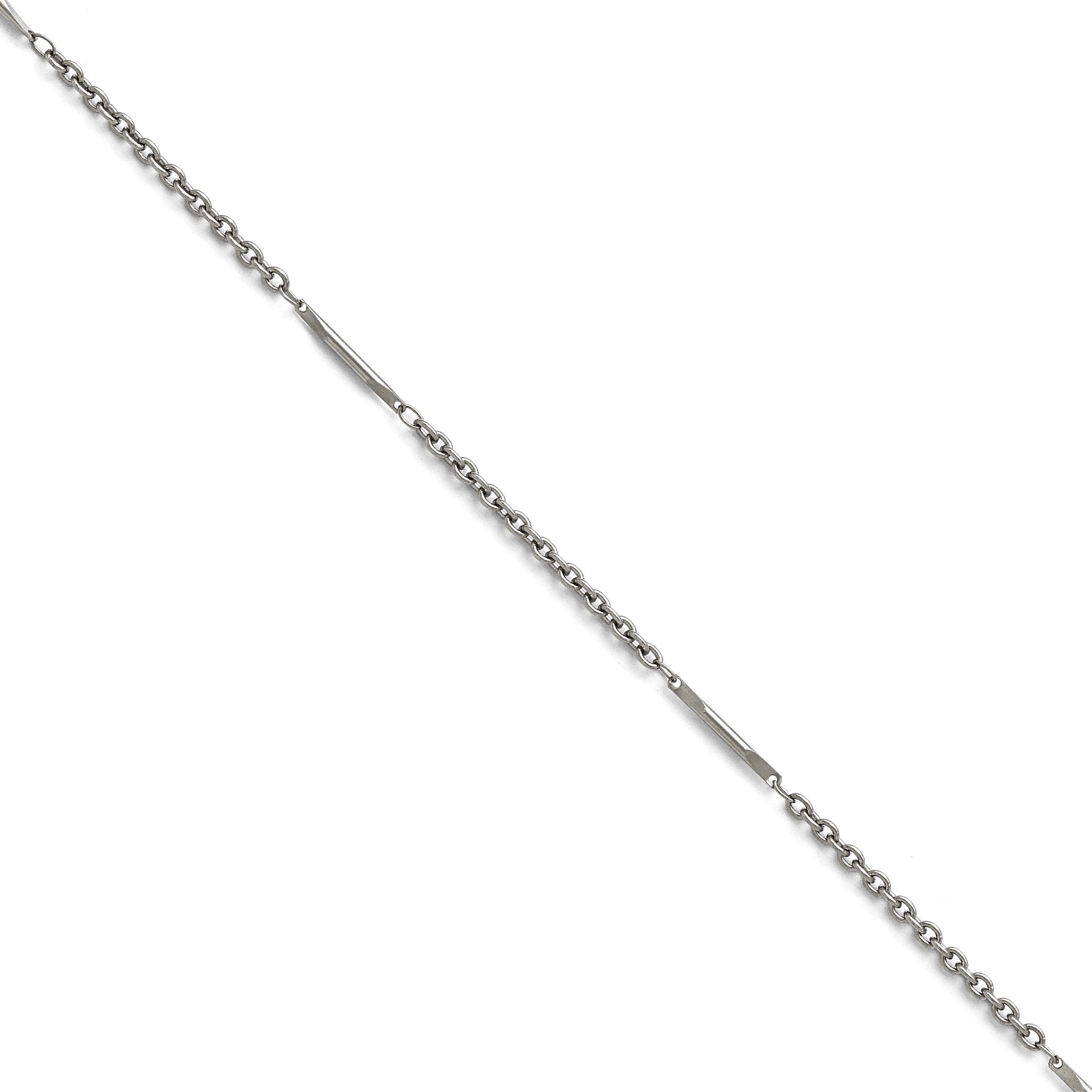 Stainless Steel Polished Fancy Link Necklace SRN1496