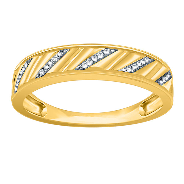 10K Yellow 0.05Ct D-Mens Bands