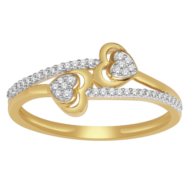 10K Yellow 0.10Ct D-Ladies Rings Heart