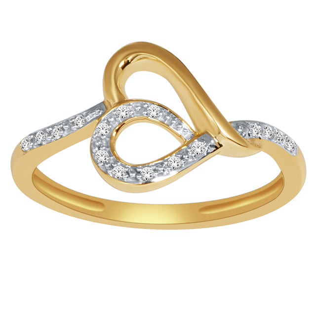 10K Yellow 0.04Ct D-Ladies Rings Heart