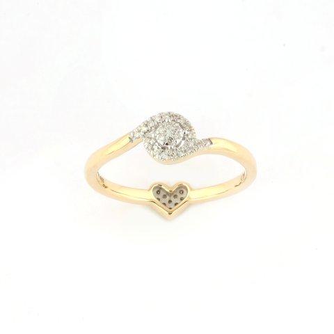 10K Yellow 0.10Ct D-Ladies Rings Heart