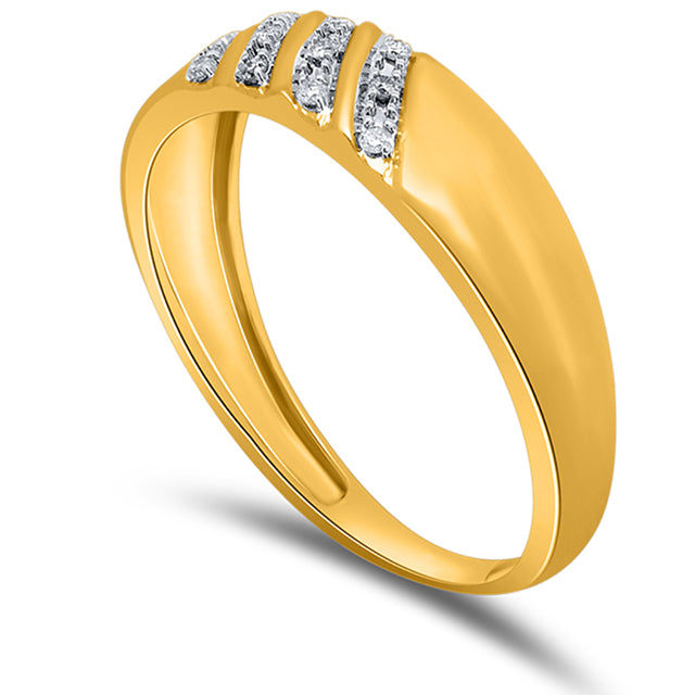 10K Yellow 0.07-0.08Ct D-Mens Bands