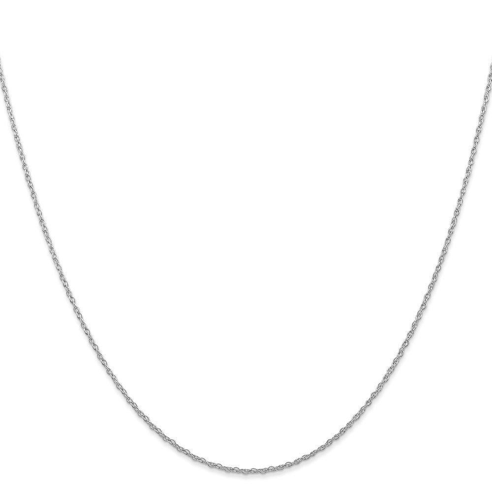 14K White Gold 24 inch Carded .7mm Cable Rope with Spring Ring Clasp Chain