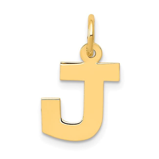 14k Small Block Initial J Charm YC664J