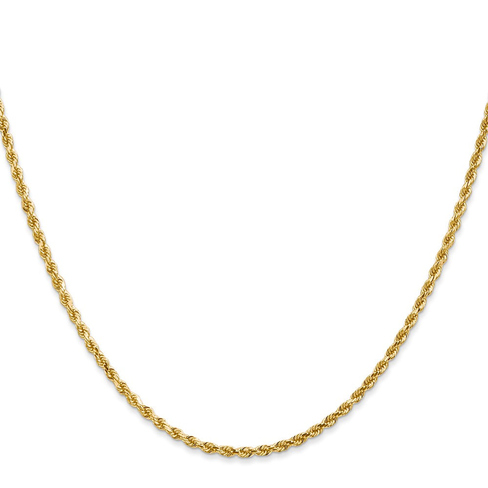 10K 2.25mm Diamond-Cut Rope Chain