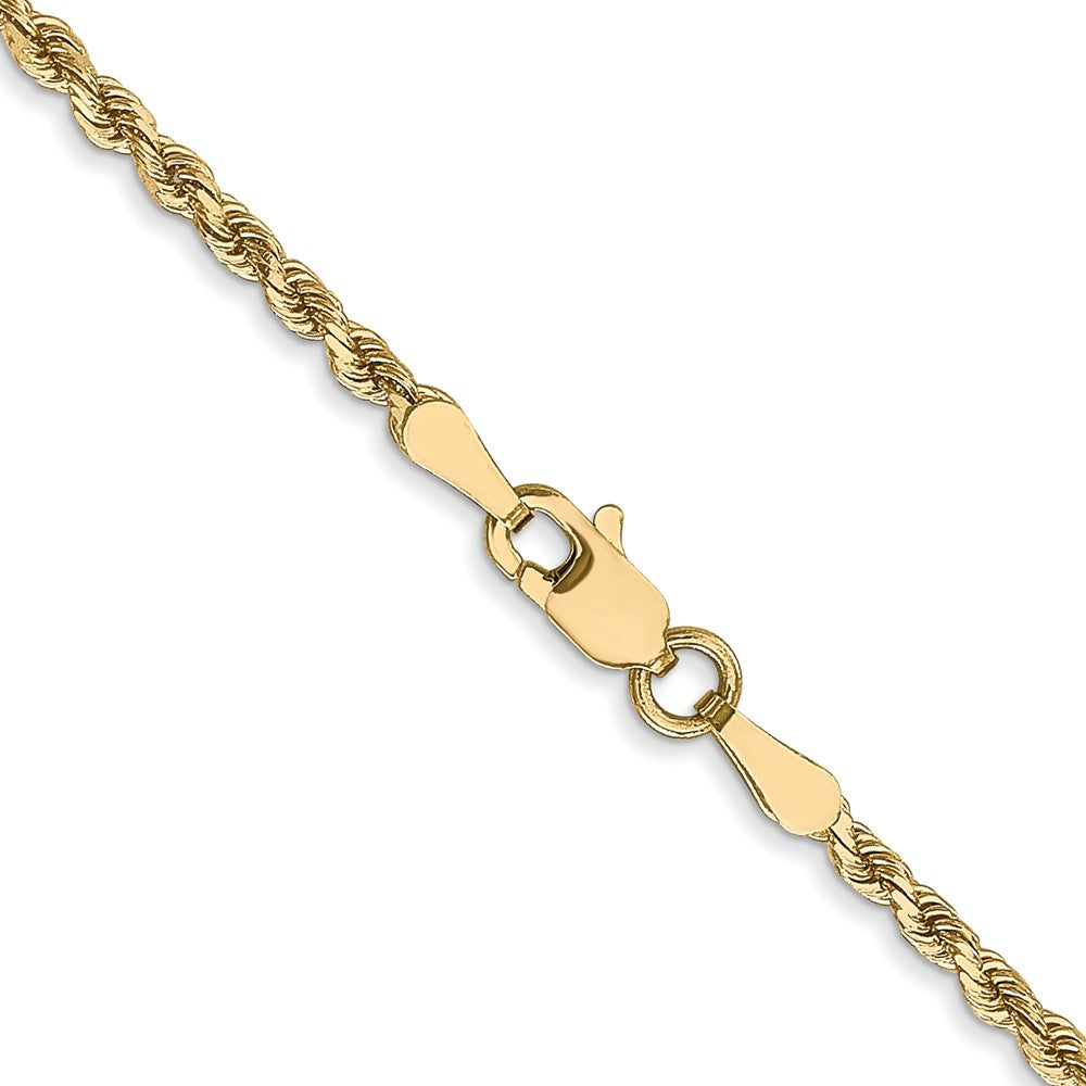 10K 2.25mm Diamond-Cut Rope Chain