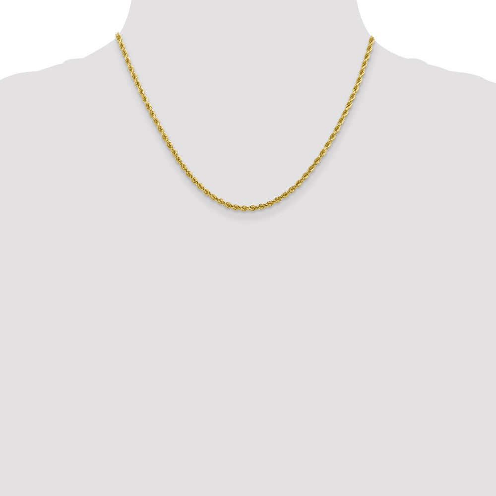 10K 2.75mm Diamond-Cut Rope Chain