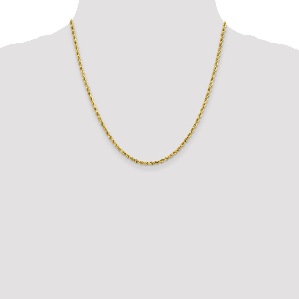 10K 2.75mm Diamond-Cut Rope Chain