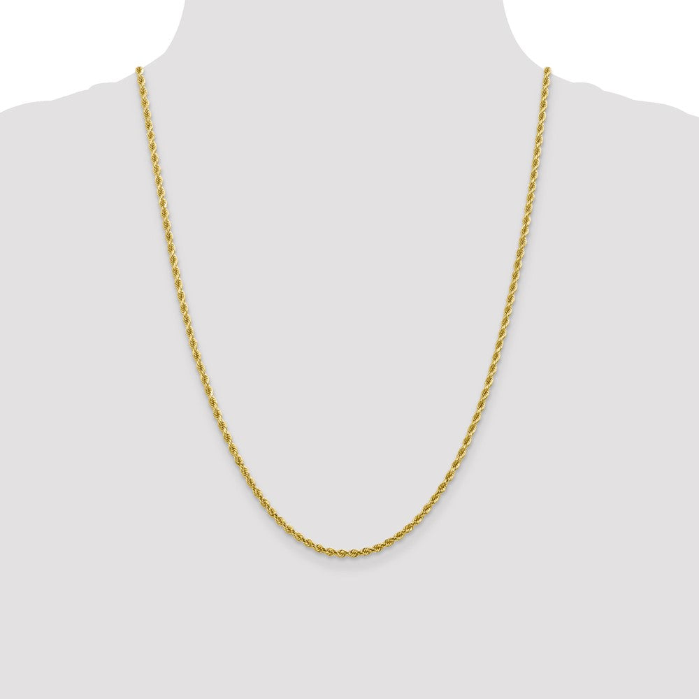 10K 2.75mm Diamond-Cut Rope Chain