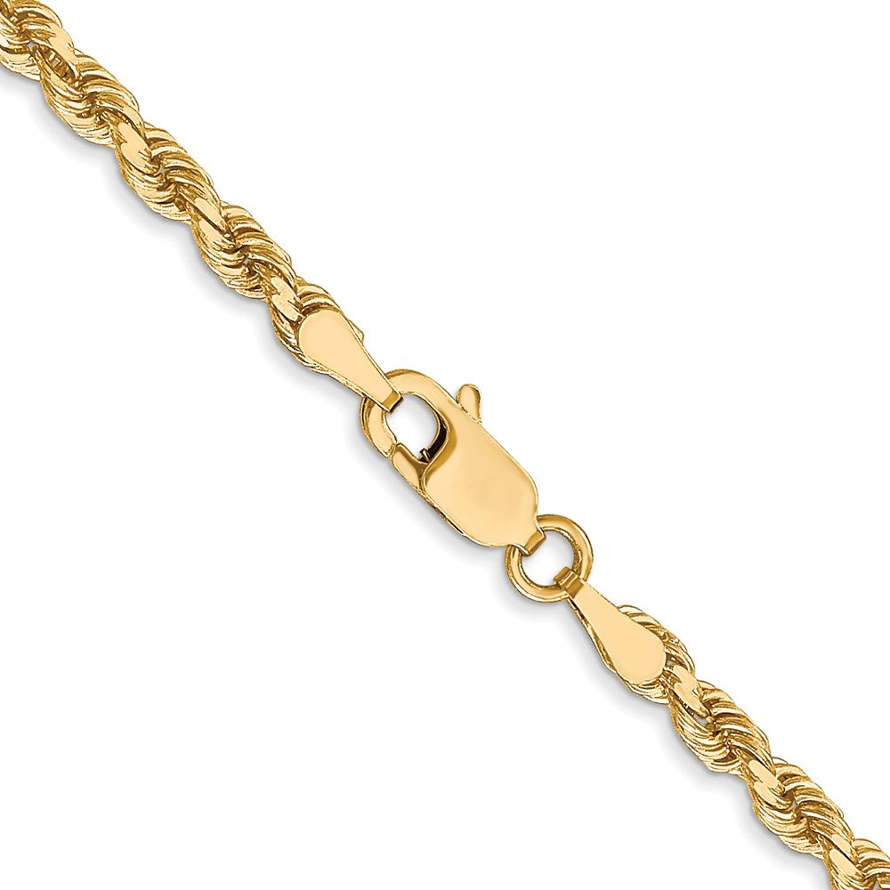 10K 3mm Diamond-Cut Rope Chain