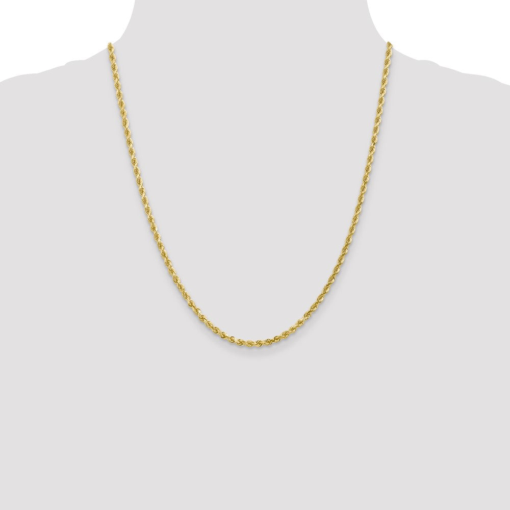 10K 3mm Diamond-Cut Rope Chain