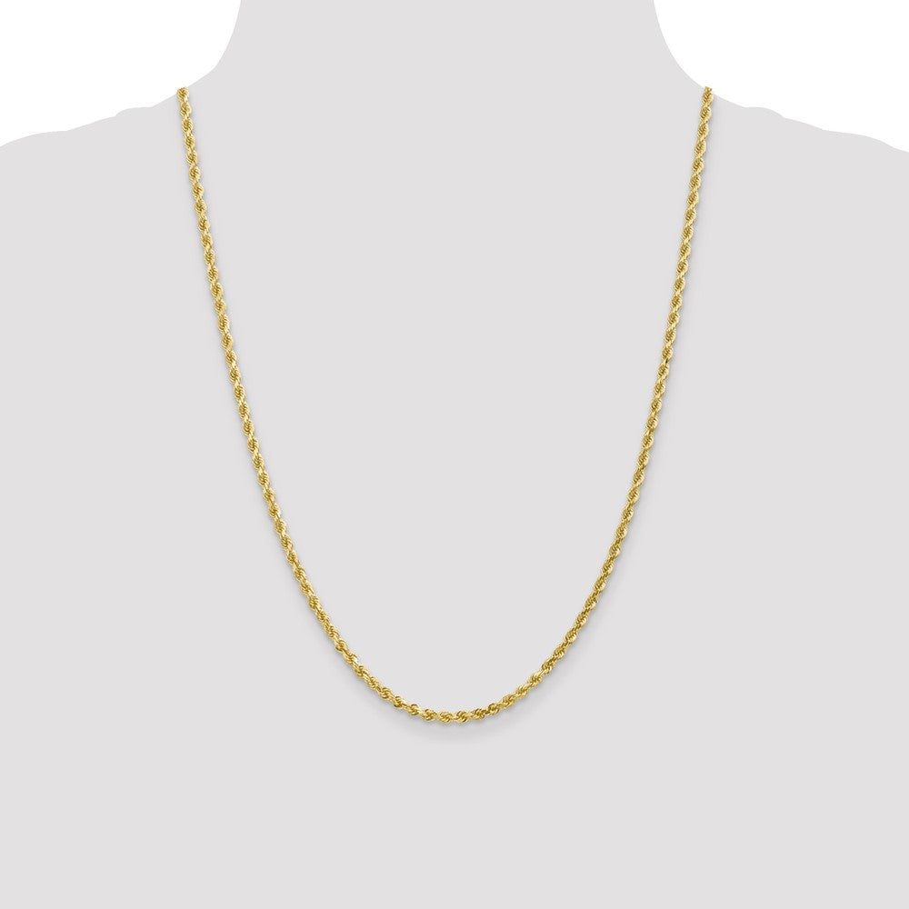 10K 3mm Diamond-Cut Rope Chain