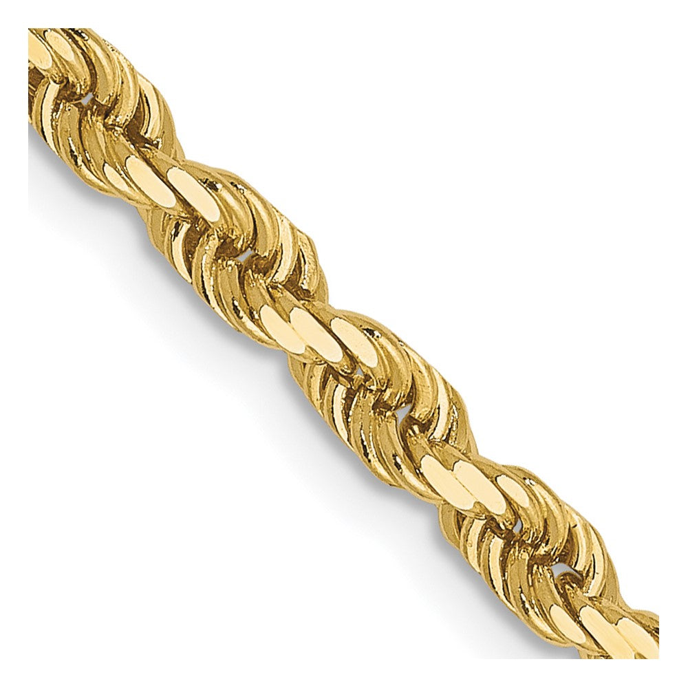 10K 3mm Diamond-Cut Rope Chain