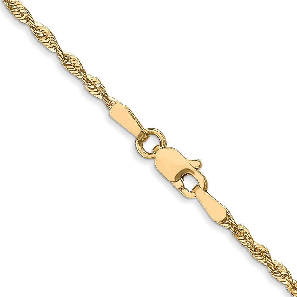 10K 1.8mm Diamond-Cut Lightweight Rope Chain