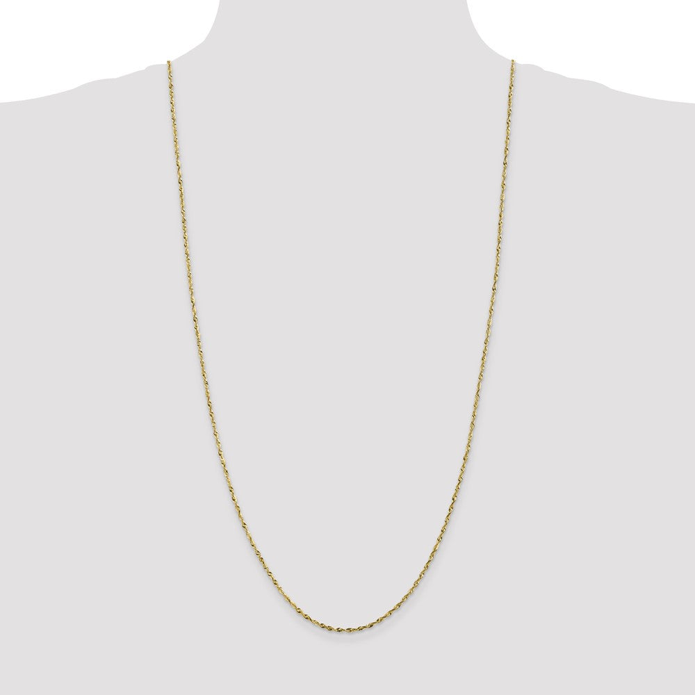 10K 1.8mm Diamond-Cut Lightweight Rope Chain