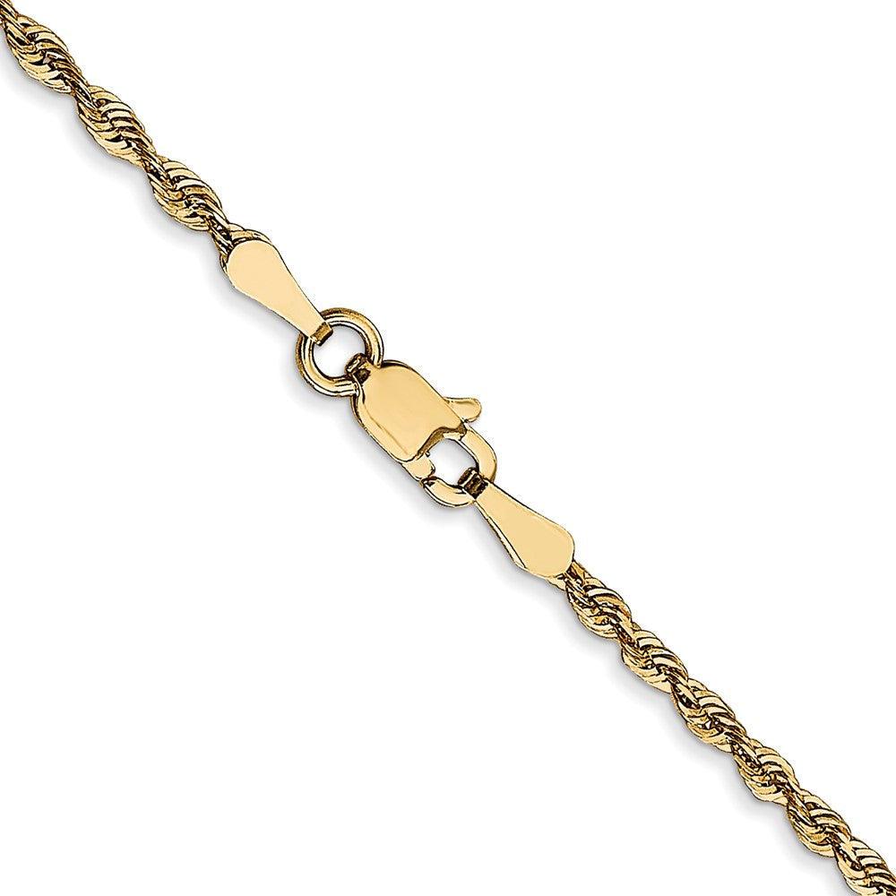 10K 2mm Diamond-Cut Lightweight Rope Chain