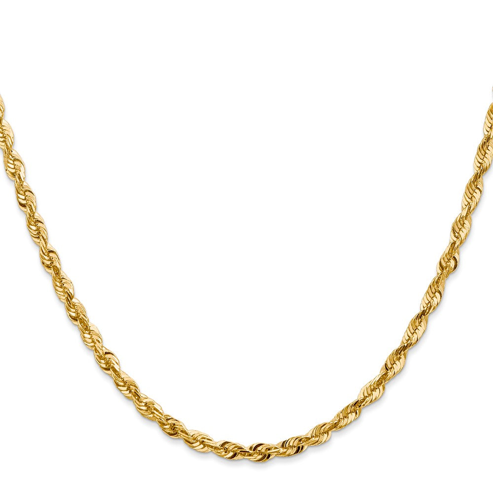 10K 3.5mm Diamond-Cut Lightweight Rope Chain