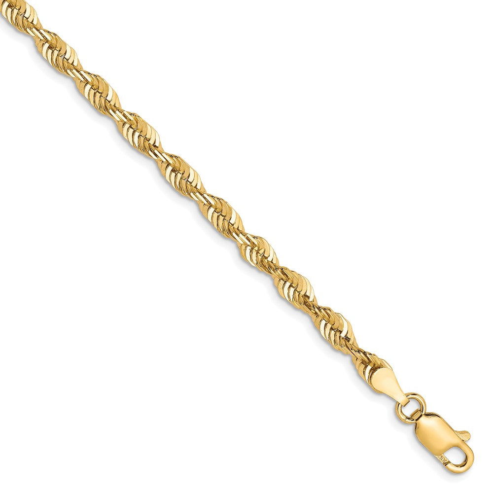 10K 3.5mm Diamond-Cut Lightweight Rope Chain