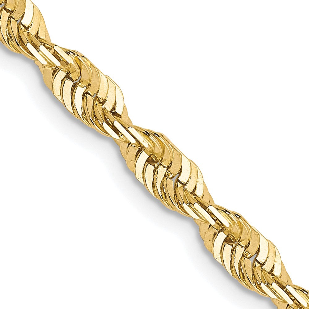 10K 3.5mm Diamond-Cut Lightweight Rope Chain