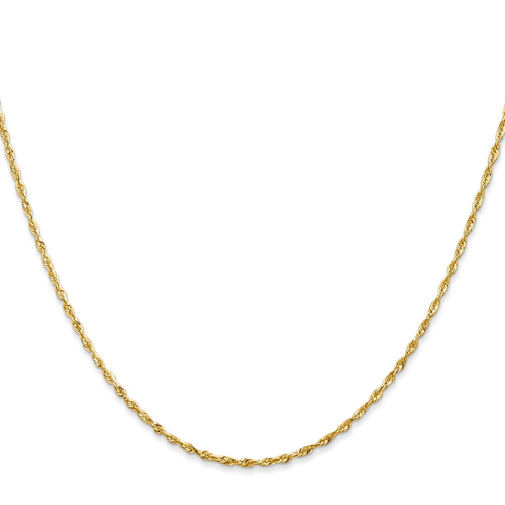 10K 1.5mm Diamond-Cut Lightweight Rope Chain