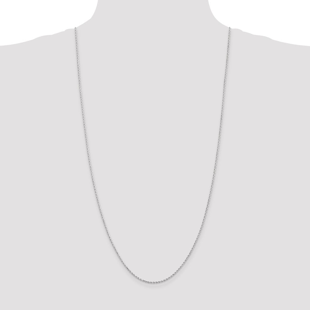 10K White Gold 1.75mm Diamond-Cut Rope Chain