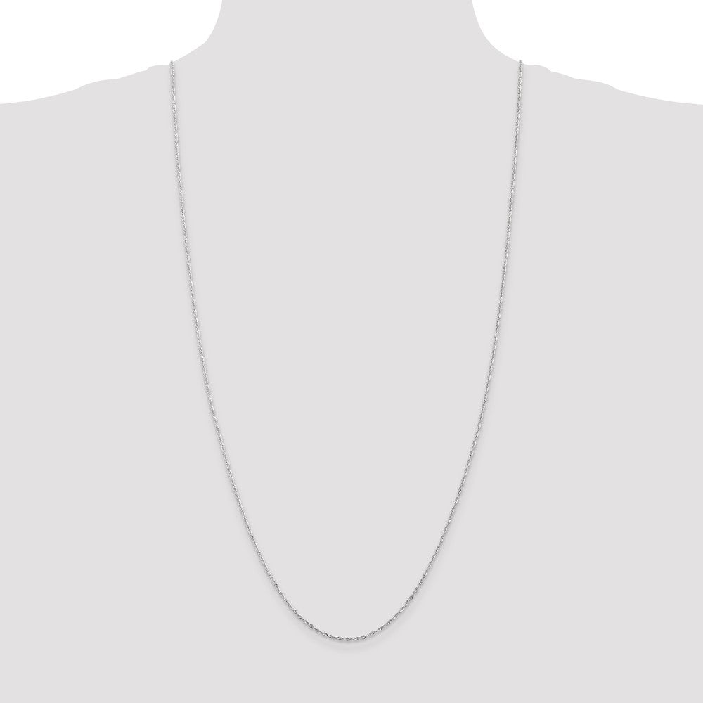 10K White Gold 2.5mm Diamond-Cut Lightweight Rope Chain