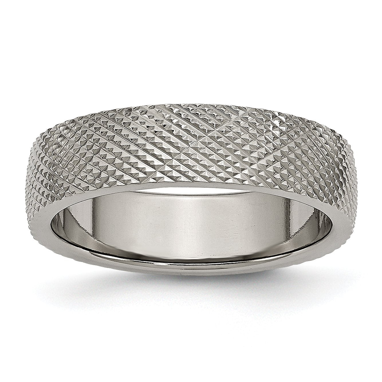 Titanium 6mm Textured Band TB338