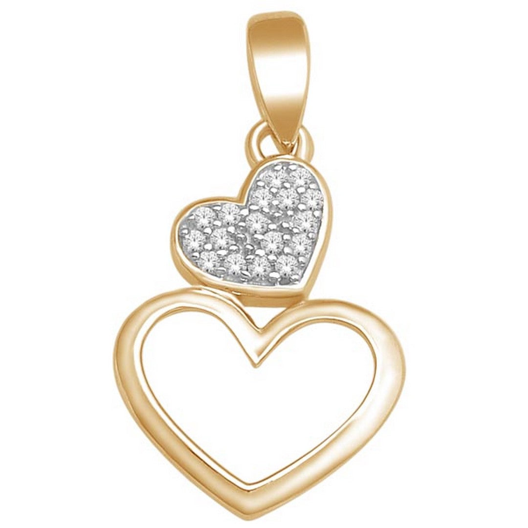 10K Yellow 0.05Ct D-Heart Charms