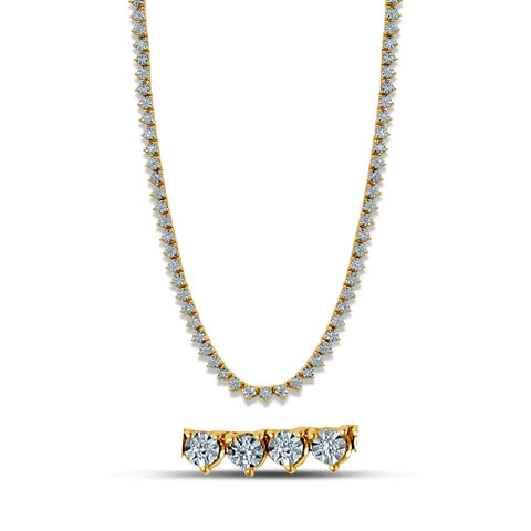 10K Yellow1.71 - 2.12 Ct D-Necklace