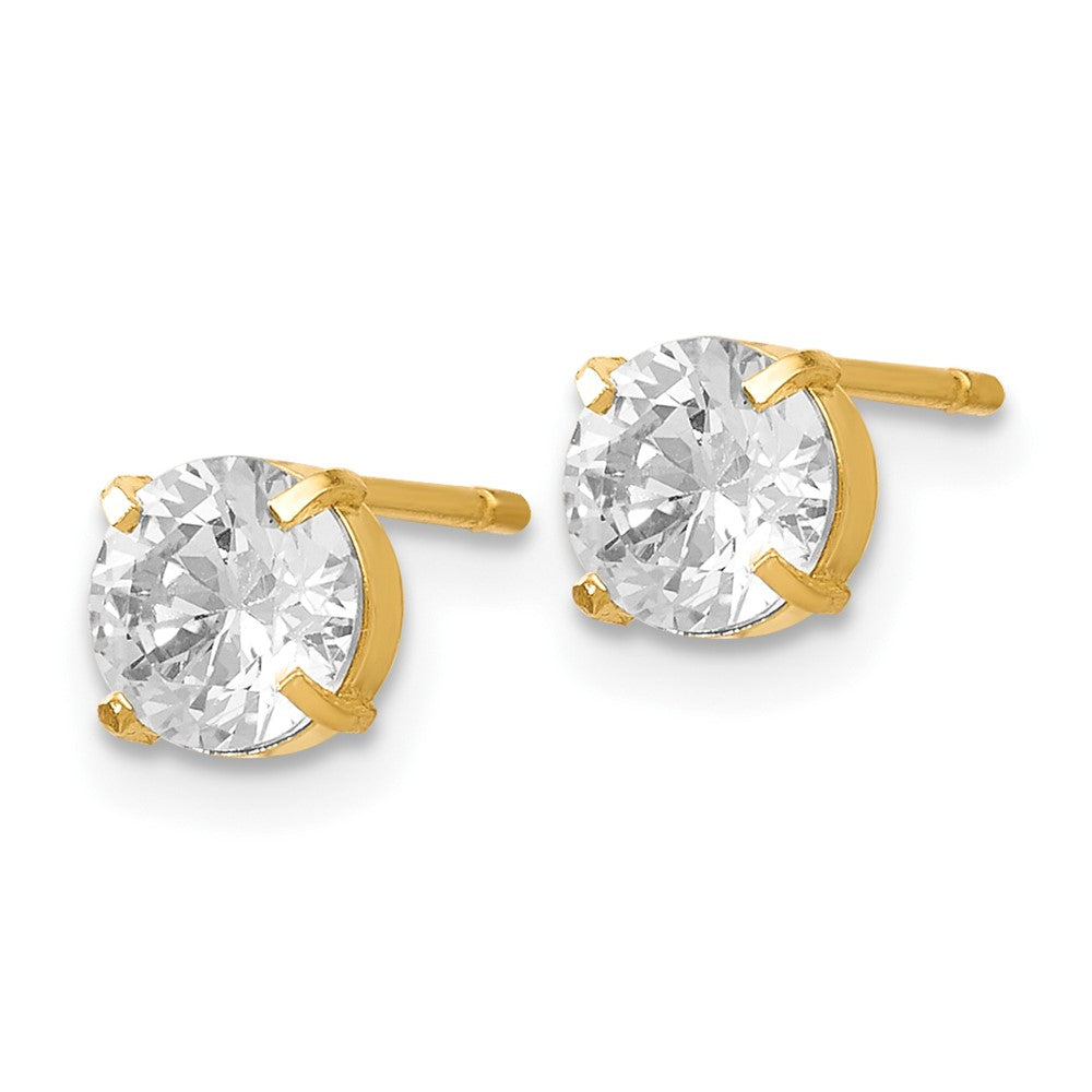 14k CZ Stud 5.0mm Earrings