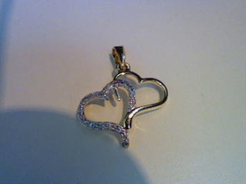 10K Yellow 0.12-0.15Ct D-Heart Charm