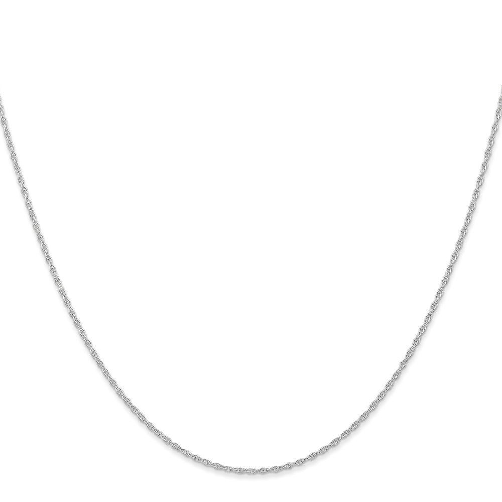 14K White Gold 24 inch Carded .95mm Cable Rope with Spring Ring Clasp Chain