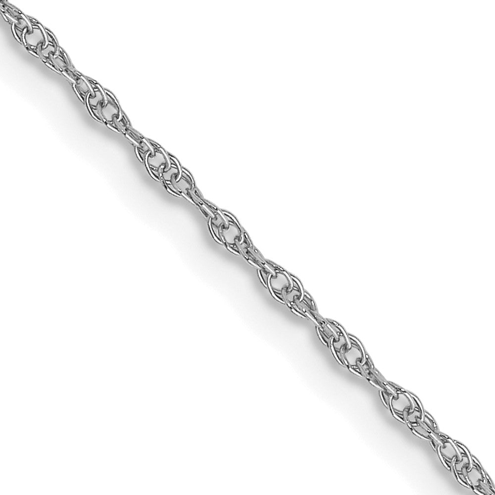 14K White Gold 20 inch Carded .95mm Cable Rope with Spring Ring Clasp Chain