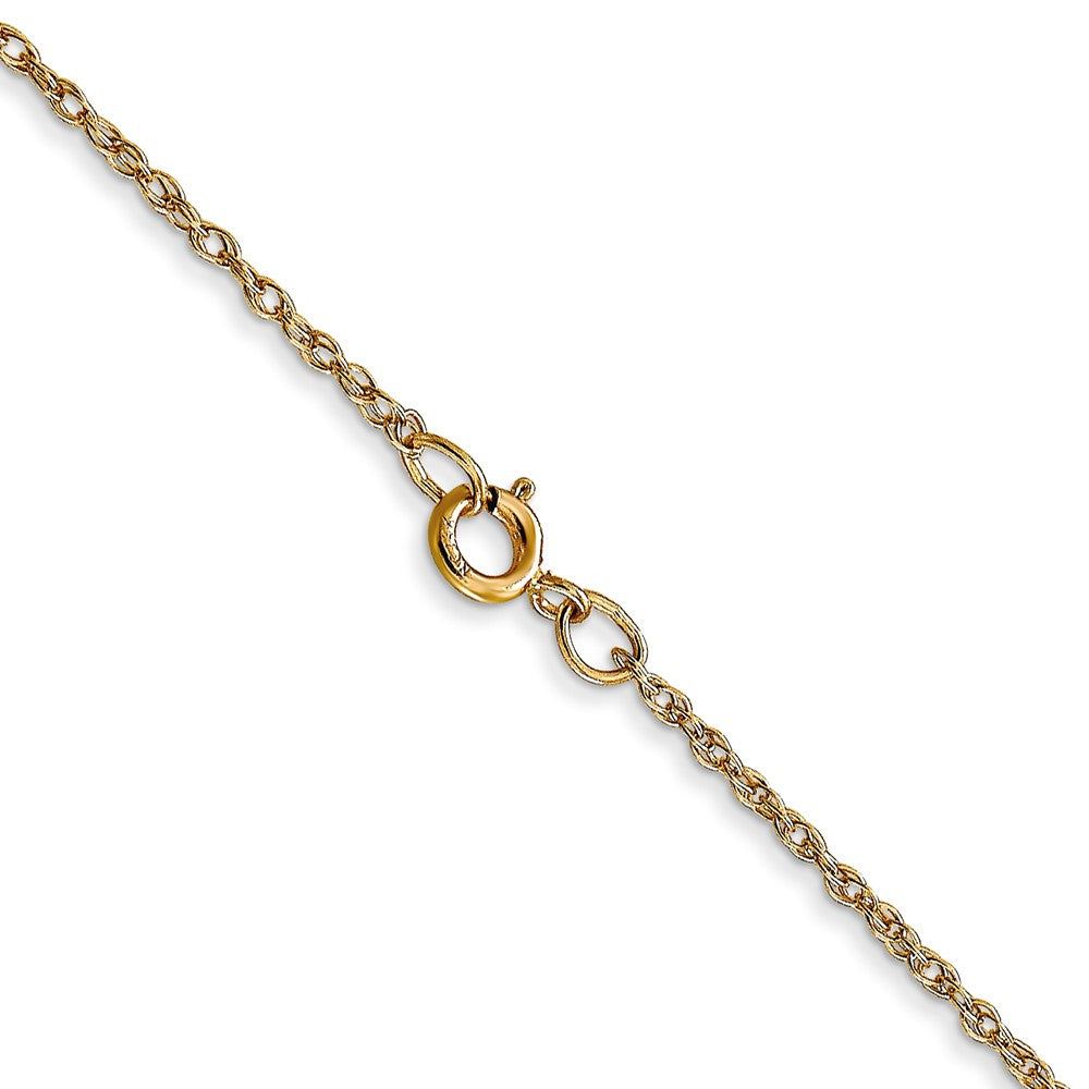 14K 24 inch Carded .95mm Cable Rope with Spring Ring Clasp Chain