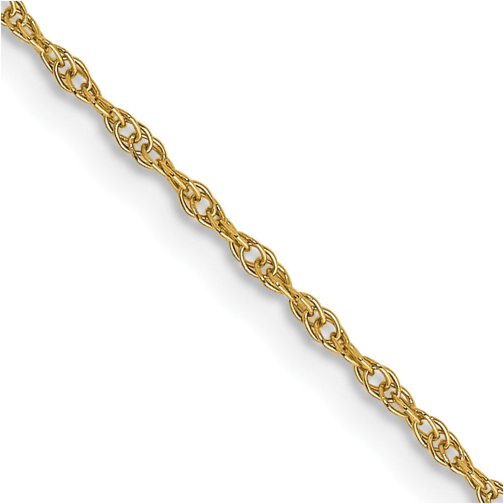 14K 20 inch Carded .95mm Cable Rope with Spring Ring Clasp Chain