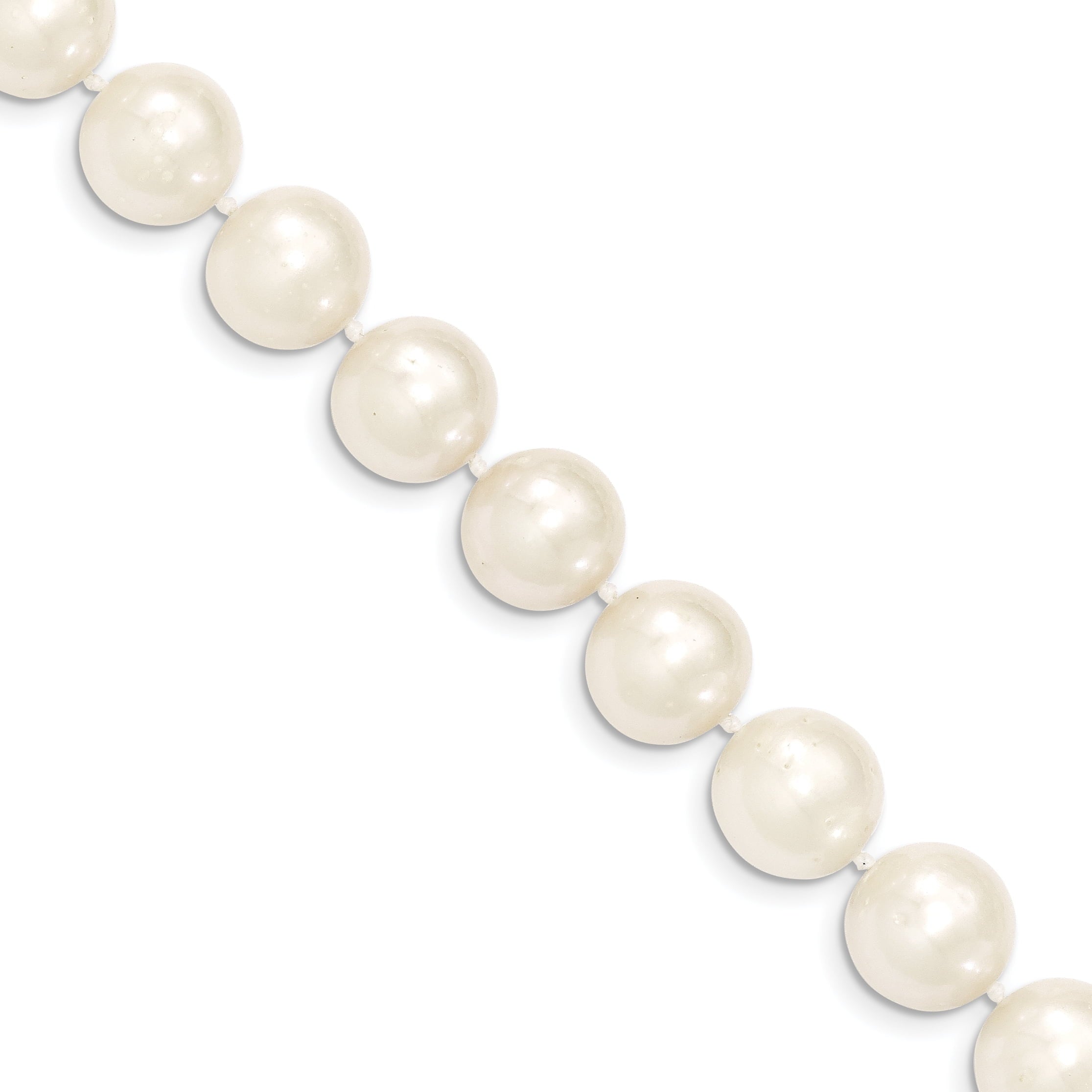 14k 11-12mm White Near Round Freshwater Cultured Pearl Necklace