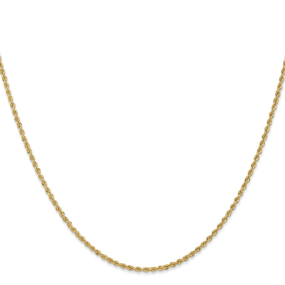 14K 1.6mm Solid Regular Rope Chain