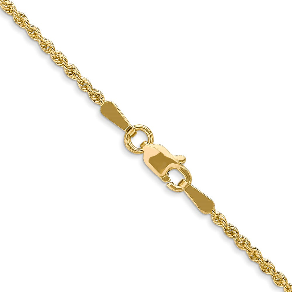 14K 1.6mm Solid Regular Rope Chain