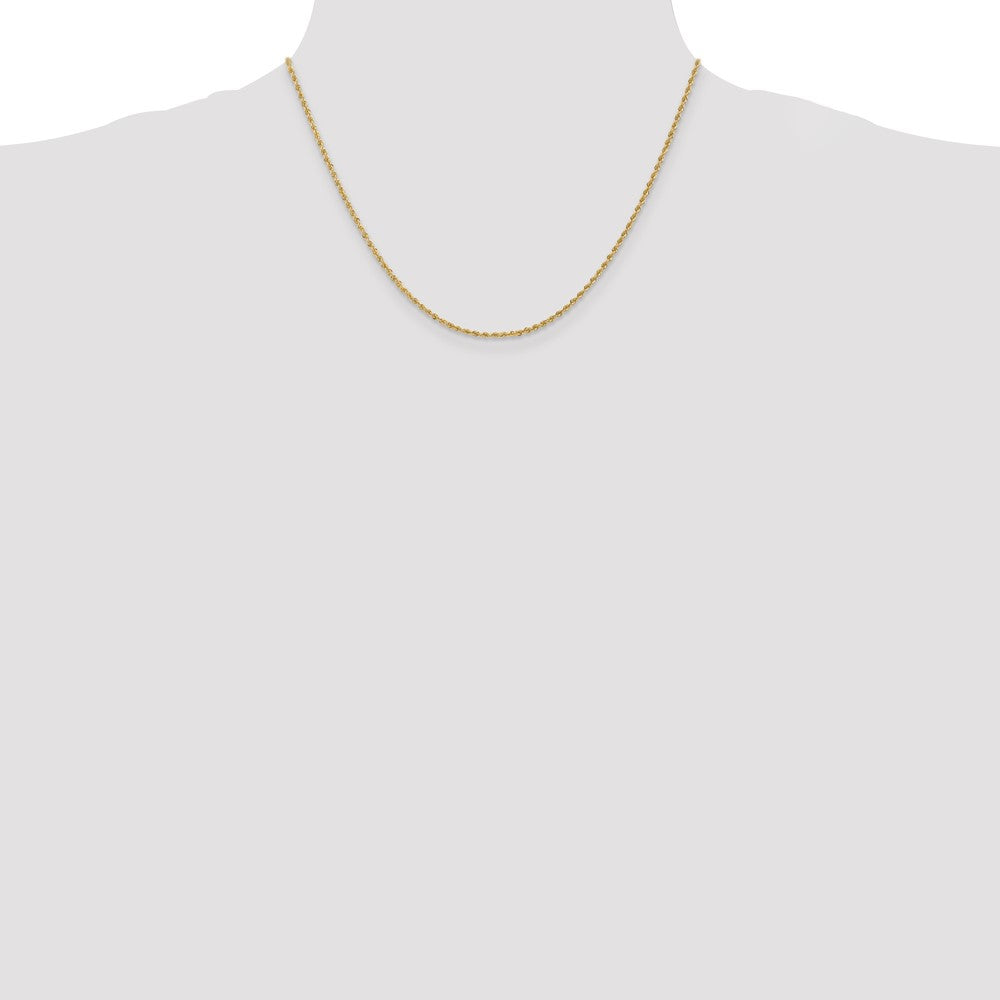 14K 1.6mm Solid Regular Rope Chain