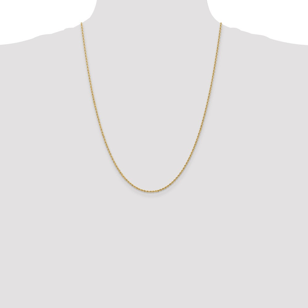 14K 1.6mm Solid Regular Rope Chain