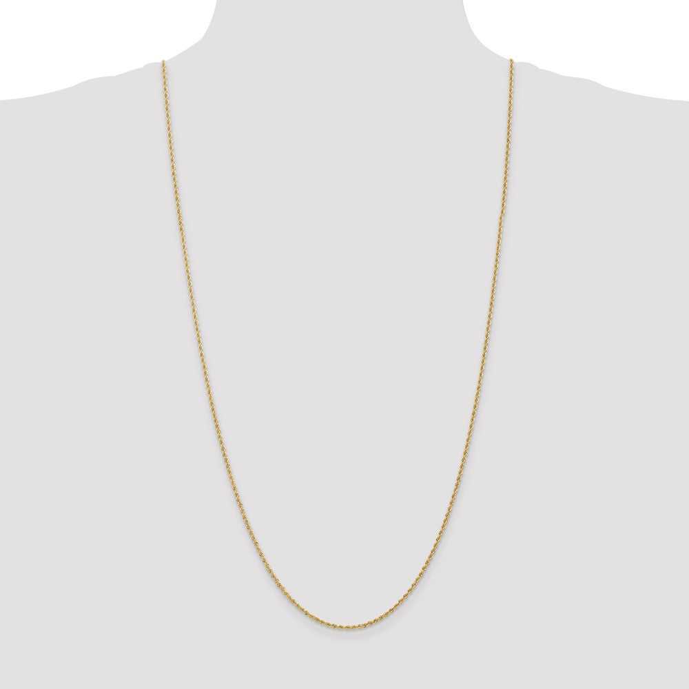 14K 1.6mm Solid Regular Rope Chain