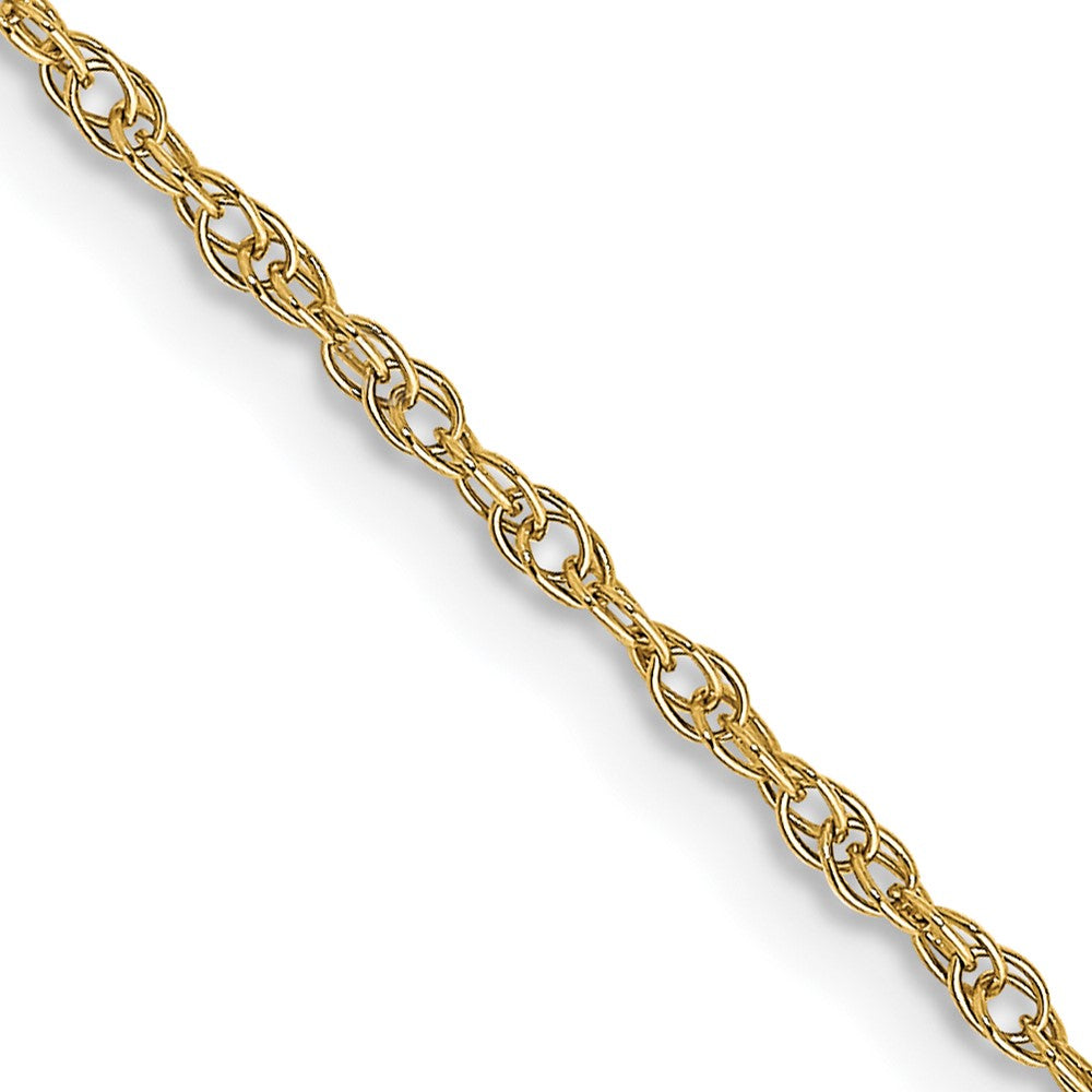 14K 18 inch Carded 1.15mm Cable Rope with Spring Ring Clasp Chain